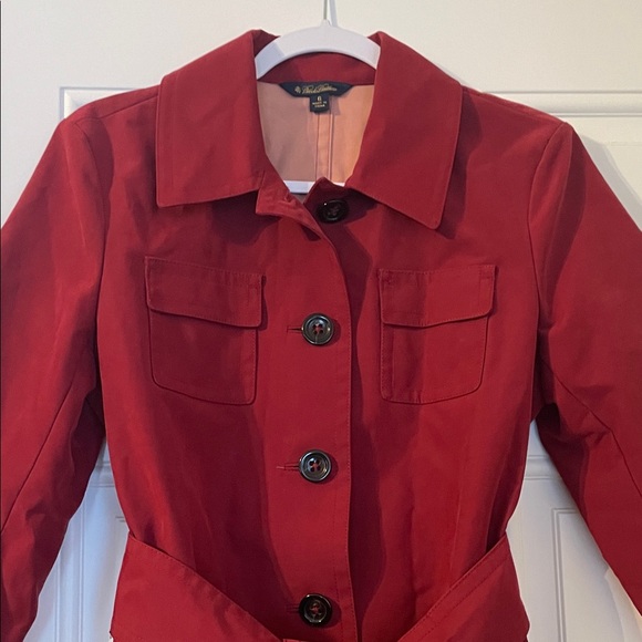 Brooks Brothers Women's Deep Red Trench Coat - Picture 3 of 10